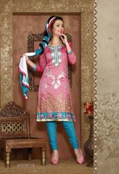 Manufacturers Exporters and Wholesale Suppliers of Embroidered Churidar Suit Surat Gujarat
